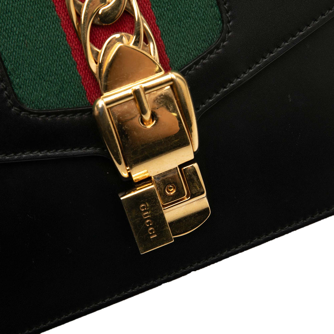 Gucci Web Sylvie Sac Petit Cuir de veau