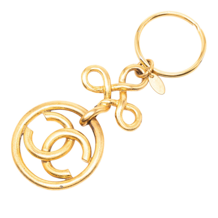 Chanel plaqué CC Medallion Porte-clés Bijou de sac Métal
