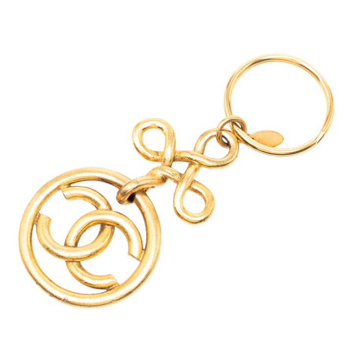 Chanel plaqué CC Medallion Porte-clés Bijou de sac Métal