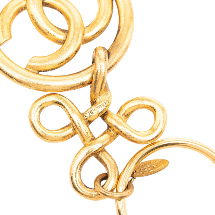 Chanel plaqué CC Medallion Porte-clés Bijou de sac Métal