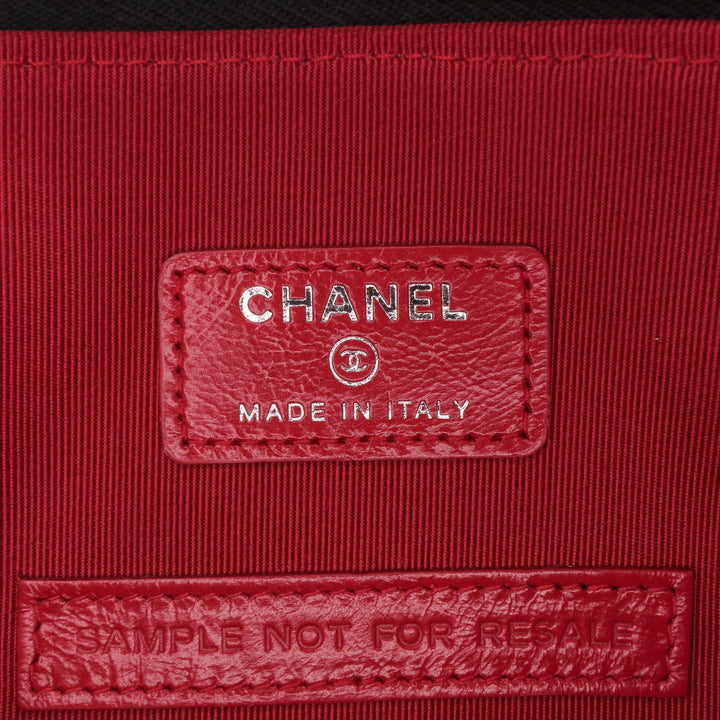 Quilted Tweed and Calfskin Embroidered Gabrielle Clutch Blue - Gaby Paris