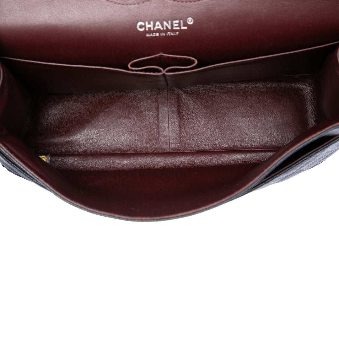 Classic Double rabat Jumbo Cuir caviar Noir