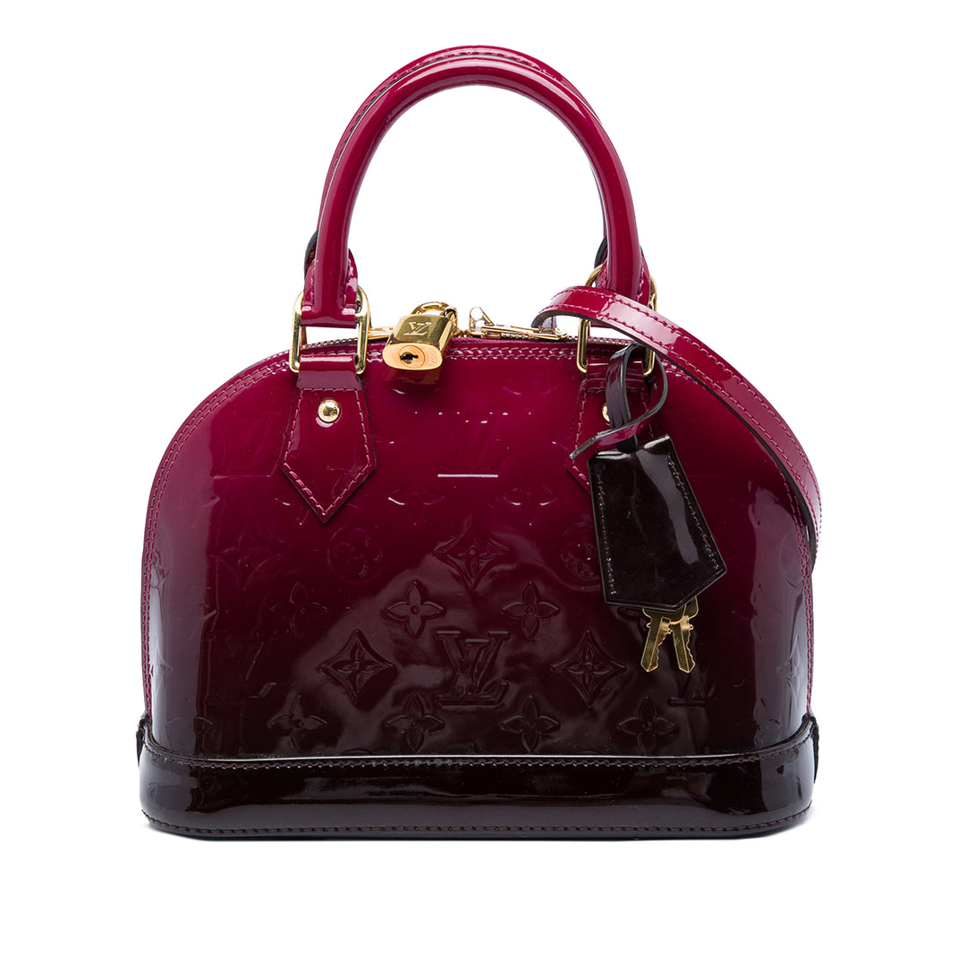 Louis Vuitton Ombre Alma BB Cuir verni Monogram Rouge
