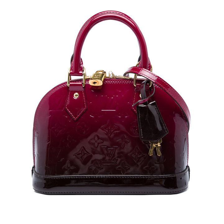 Louis Vuitton Ombre Alma BB Cuir verni Monogram Rouge