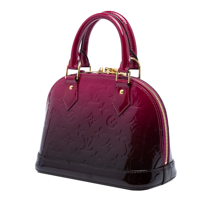 Louis Vuitton Ombre Alma BB Cuir verni Monogram Rouge