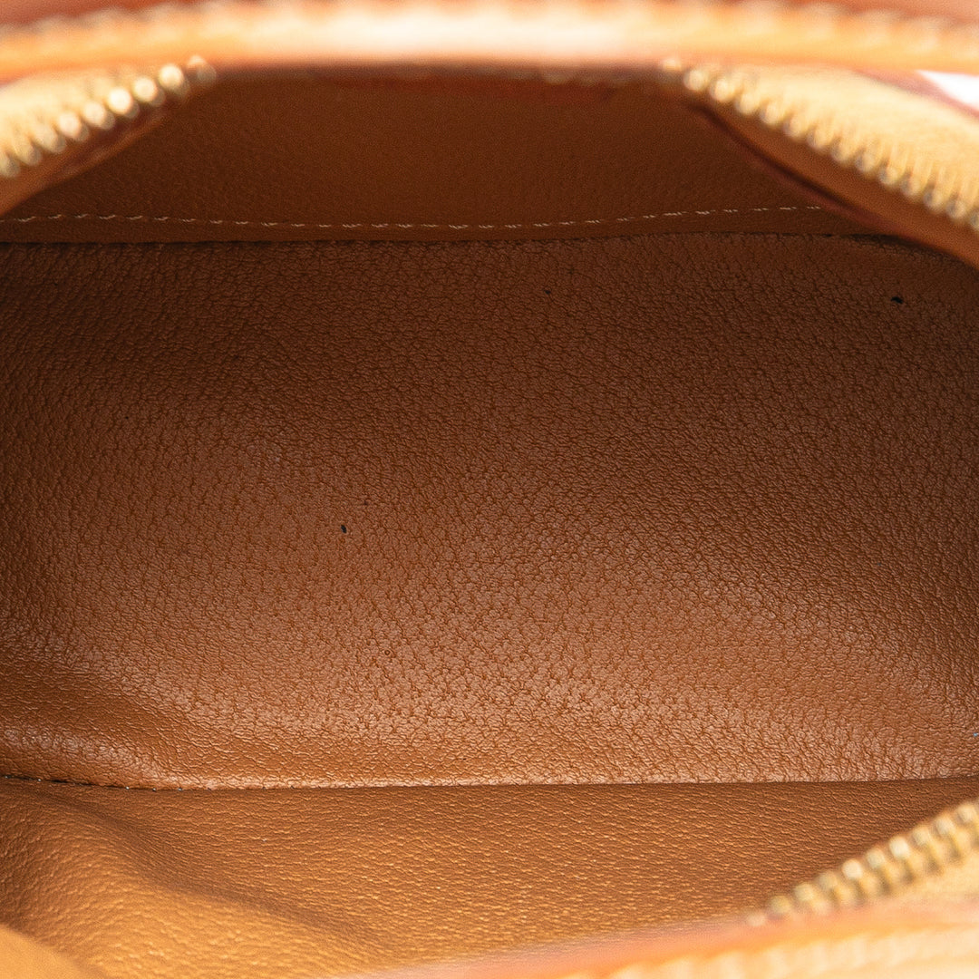 Mini Macadam Coated Canvas Dome Satchel Brown - Gaby Paris