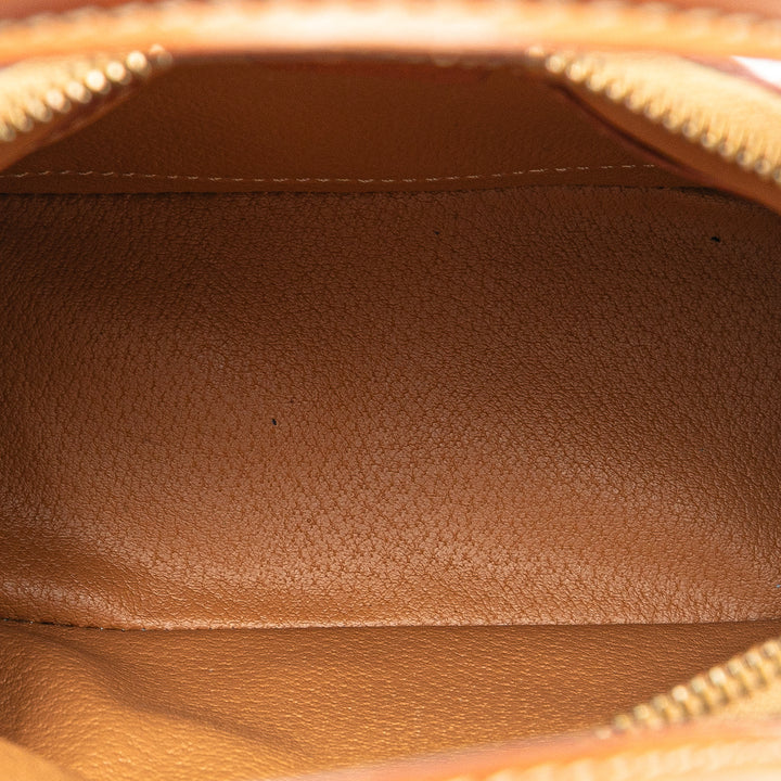 Mini Macadam Coated Canvas Dome Satchel Brown - Gaby Paris