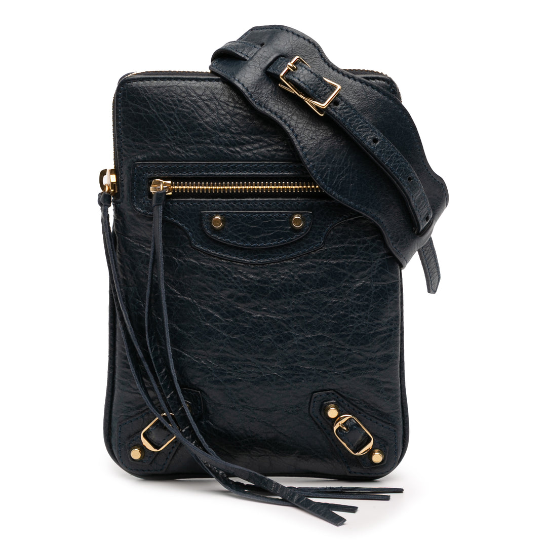 Balenciaga Cuir d’agneau Motocross Classic Phone Holder Sac