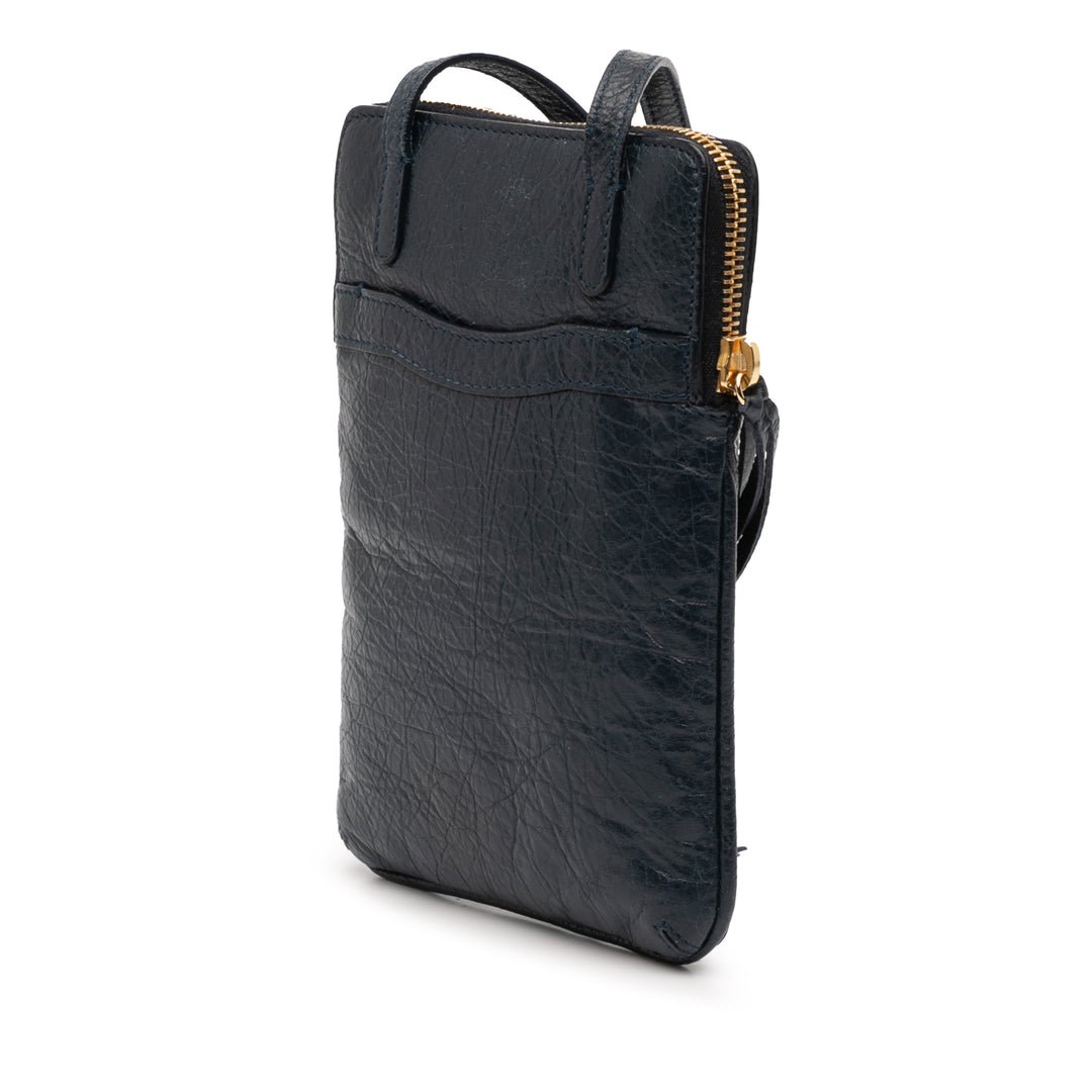 Balenciaga Cuir d’agneau Motocross Classic Phone Holder Sac