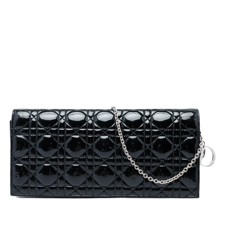 Dior Pochette Cannage Lady Dior avec chaîne Noir – vue principale – GABY PARIS
