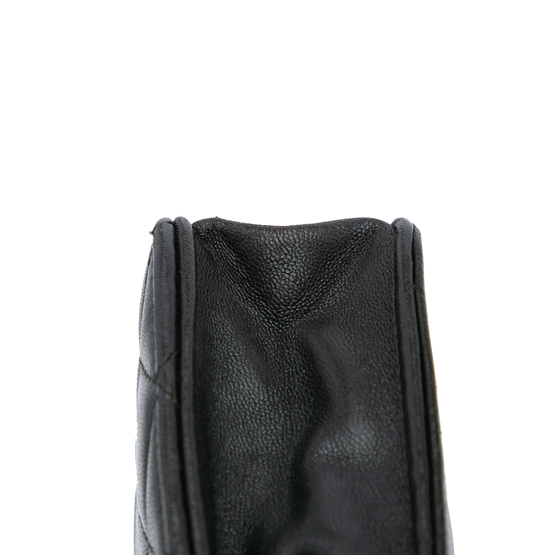 Lambskin Boy Wallet On Chain Black - Gaby Paris
