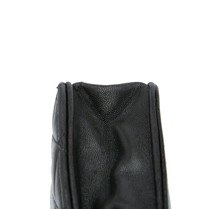 Lambskin Boy Wallet On Chain Black - Gaby Paris