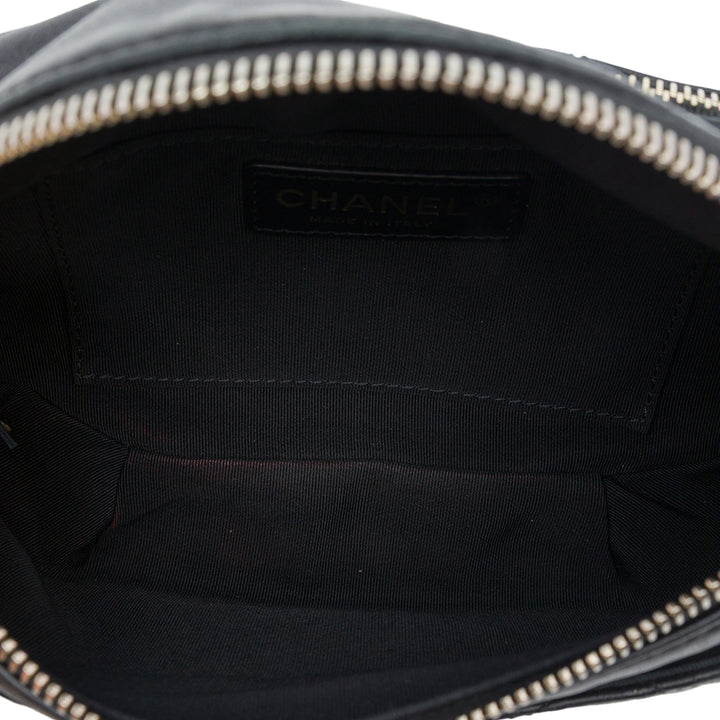 Chanel Matelassé Classic Bi Waist Sac Cuir d'agneau Noir – vue 4 – GABY PARIS