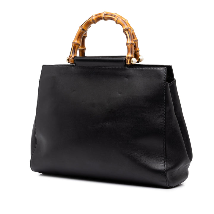 Gucci Bamboo Nymphaea Sac Moyen Noir – vue 2 – GABY PARIS