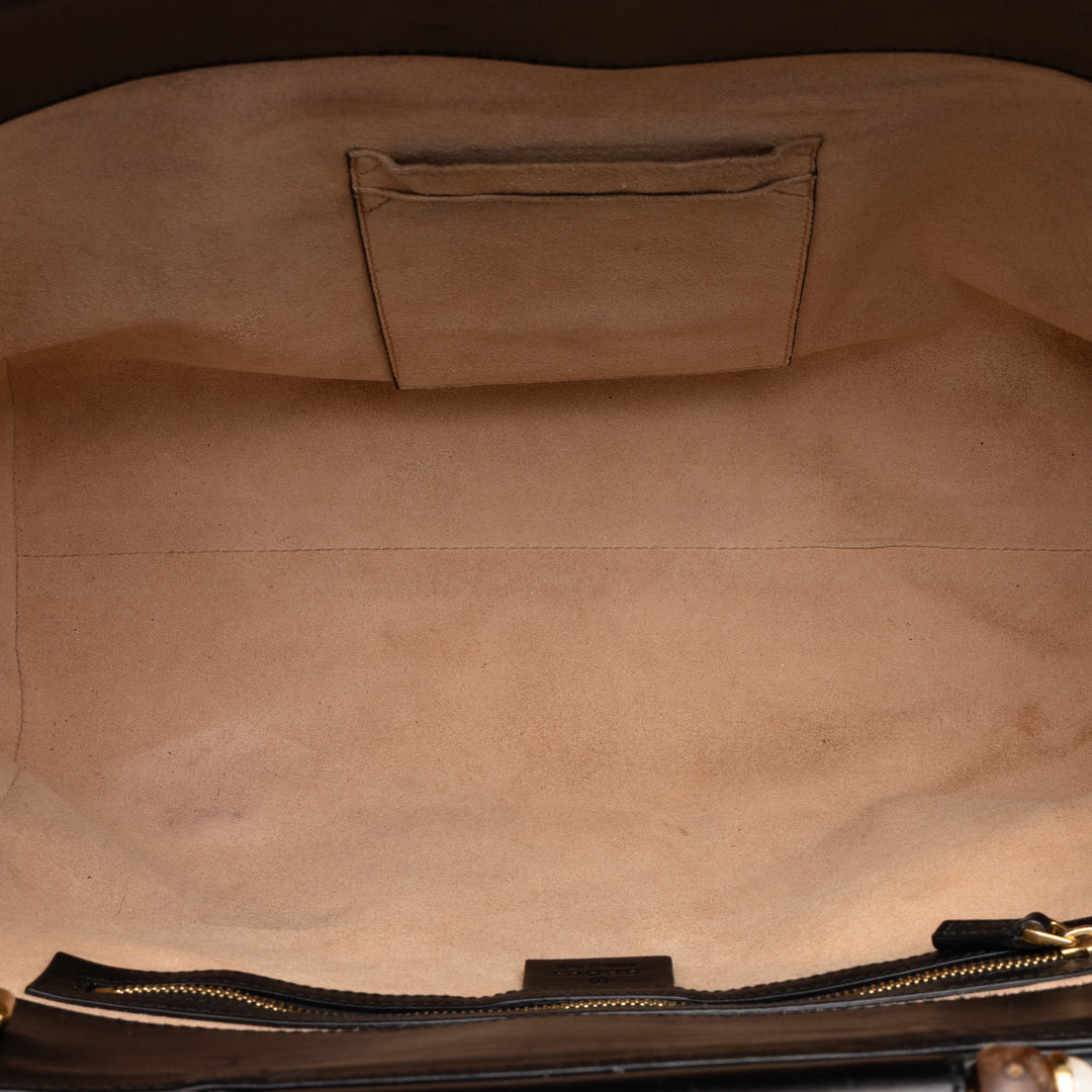 Gucci Bamboo Nymphaea Sac Moyen Noir – vue 4 – GABY PARIS
