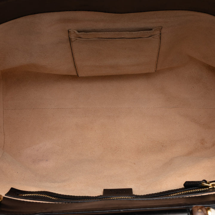 Gucci Bamboo Nymphaea Sac Moyen Noir – vue 4 – GABY PARIS