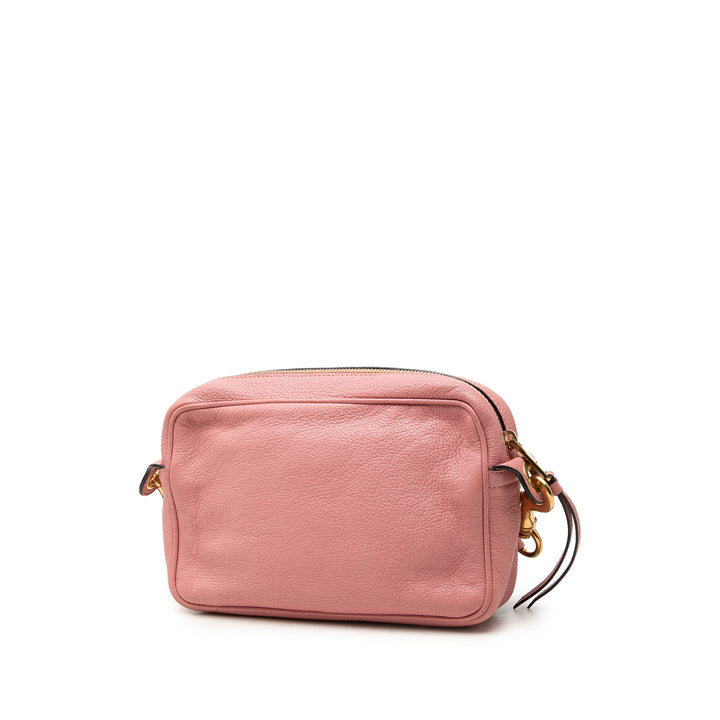 Madras Sac caméra Cuir de chèvre Rose