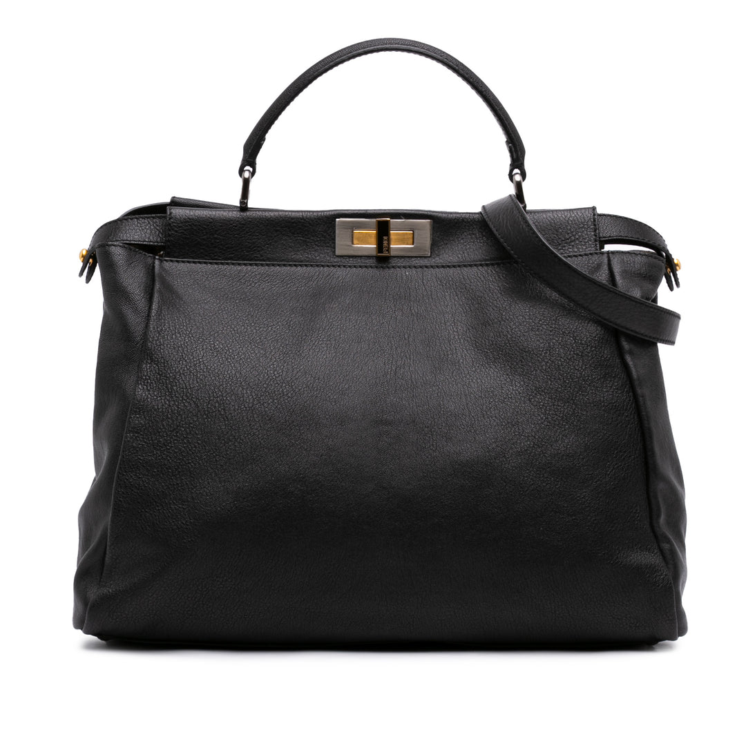 Peekaboo Iconic Sac Grand Cuir de chèvre Noir