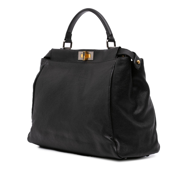 Peekaboo Iconic Sac Grand Cuir de chèvre Noir