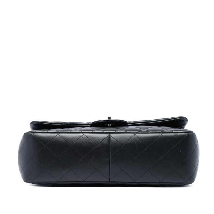 Classic Double rabat Jumbo Cuir d'agneau Noir