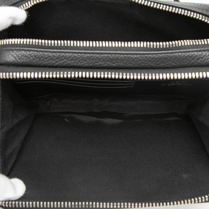 Dior Shawn Stussy Cuir de veau grainé Double Zip Pochette with Strap
