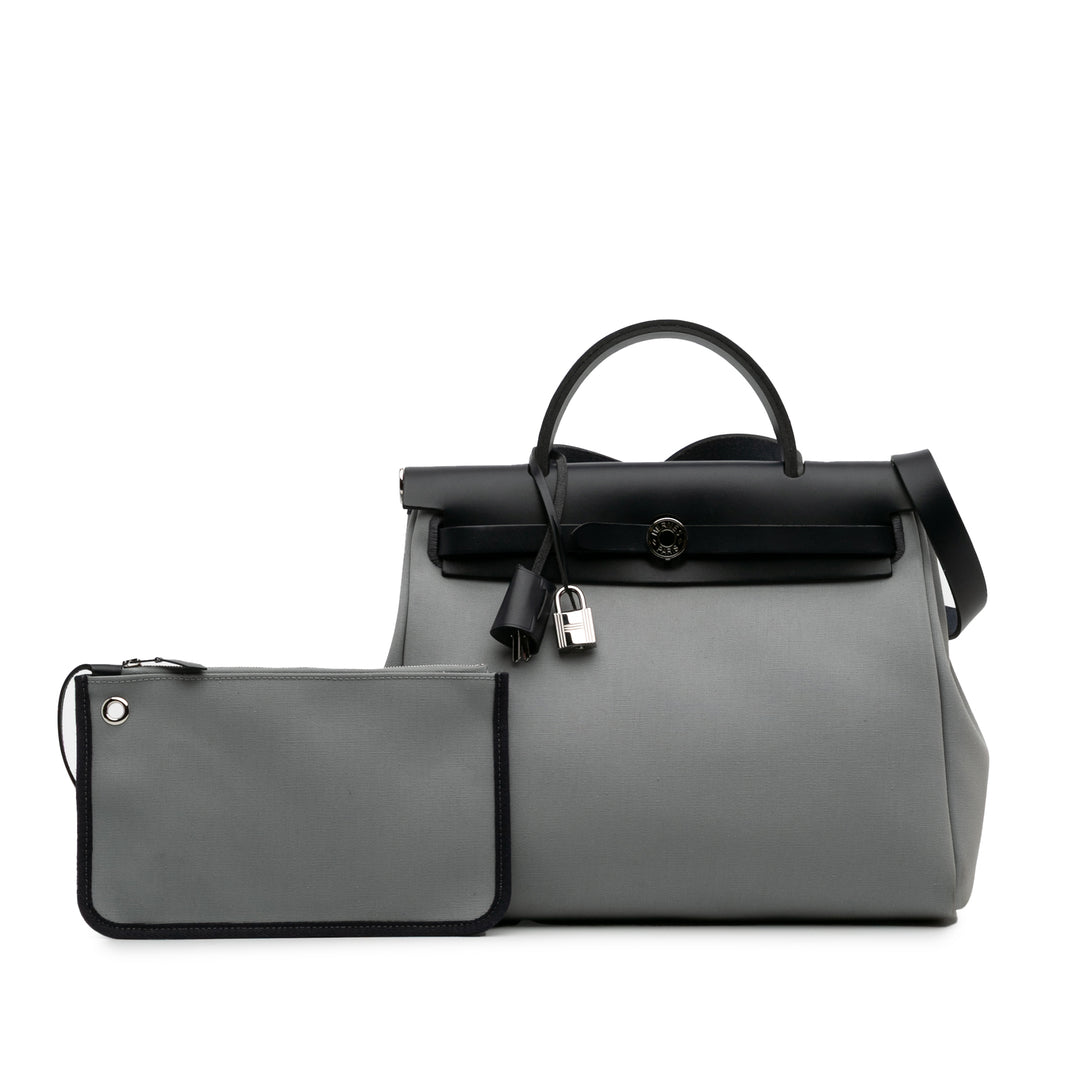 Hermès Toile Herbag Zip 31 Gris