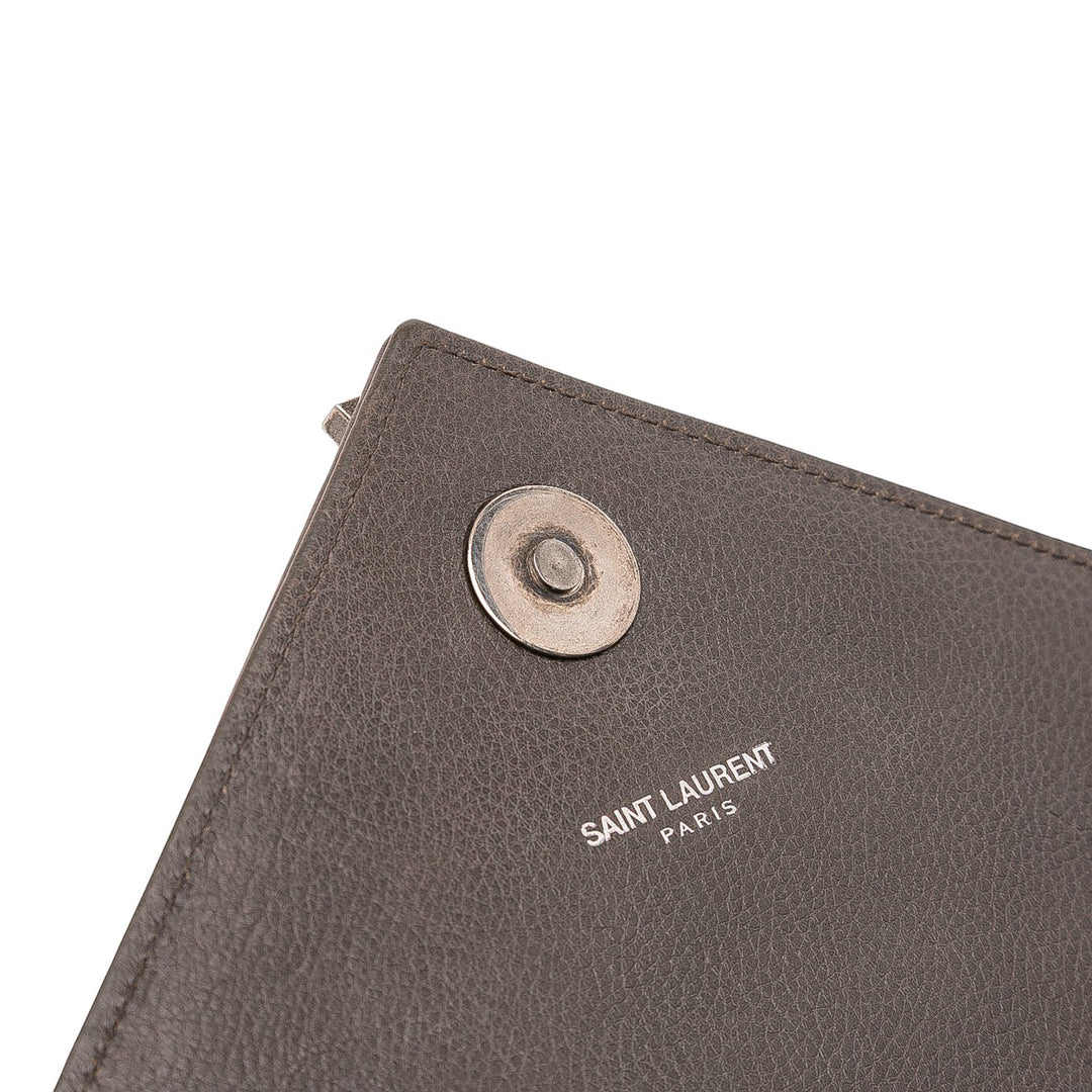 Saint Laurent Medium Chevron Sheepskin Monogram College Sac cartable Gris – GABY PARIS Authentique