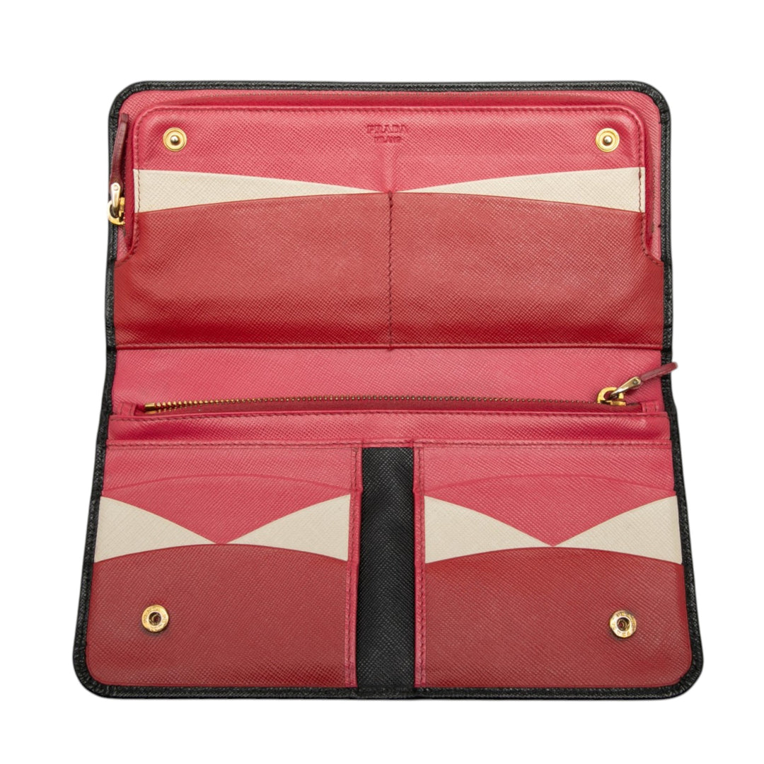 Prada Saffiano Portefeuille long zippé
