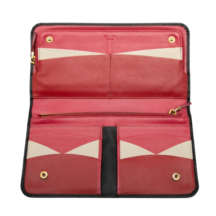 Prada Saffiano Portefeuille long zippé
