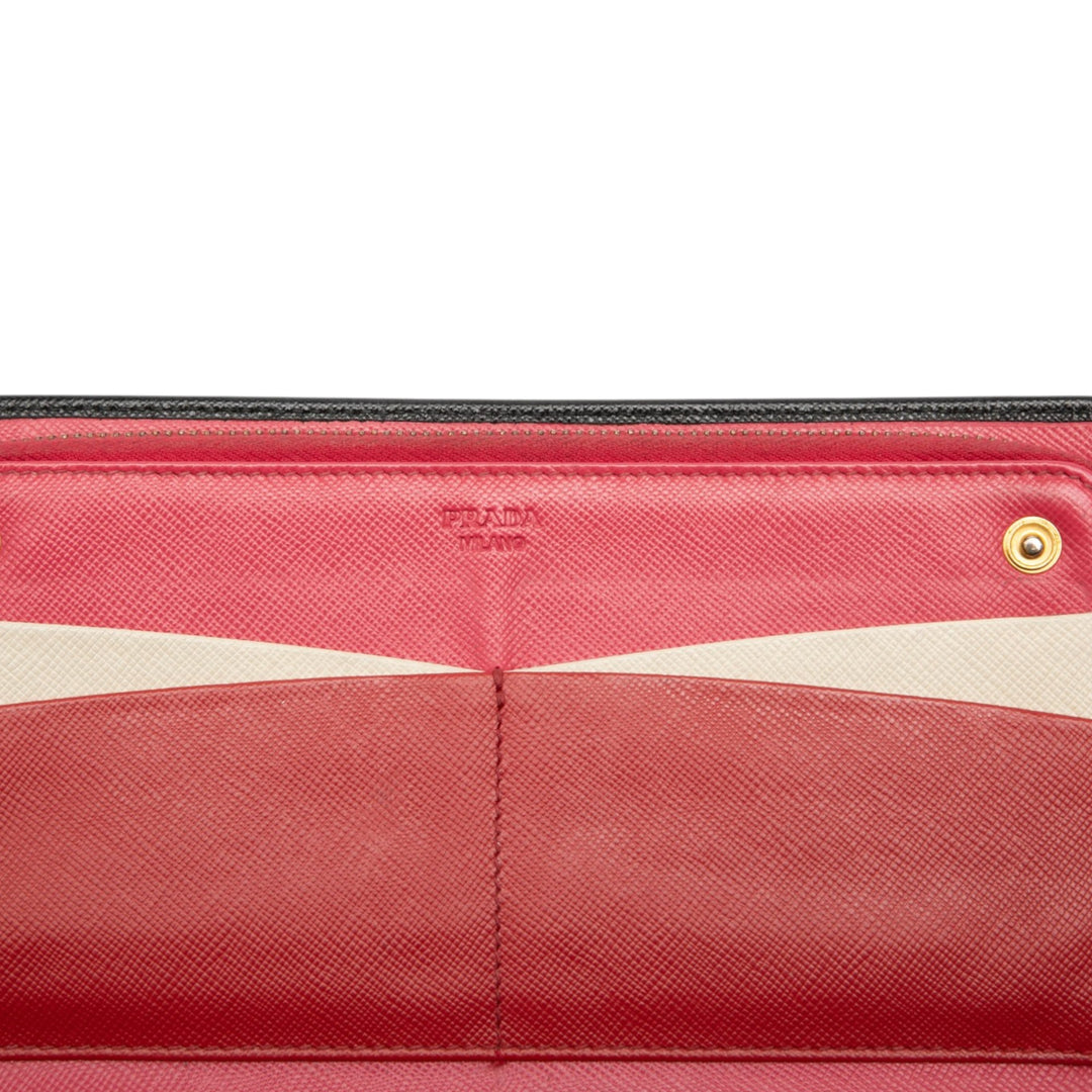 Prada Saffiano Portefeuille long zippé
