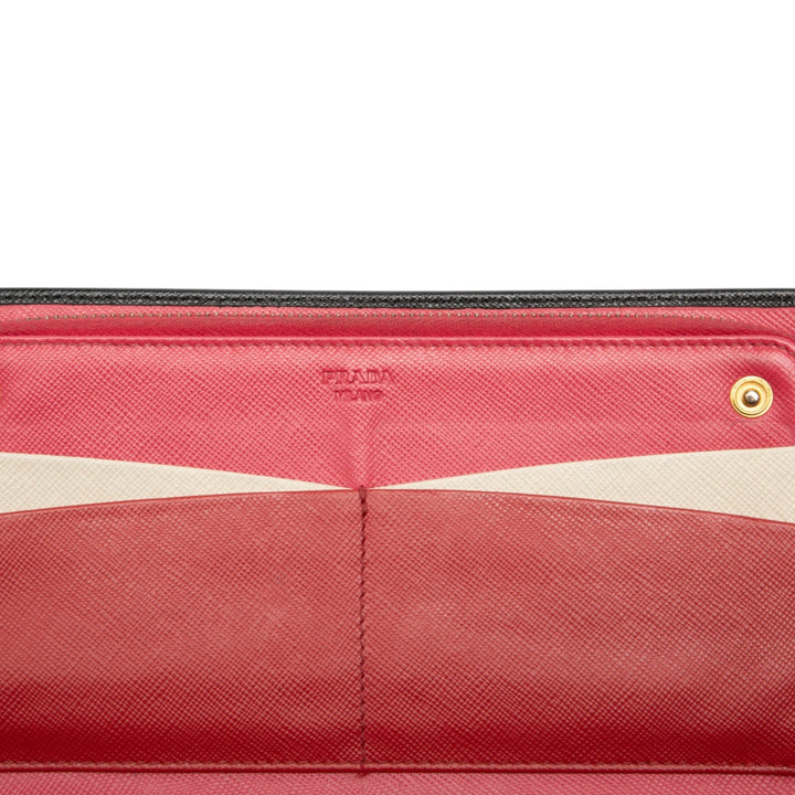 Prada Saffiano Portefeuille long zippé