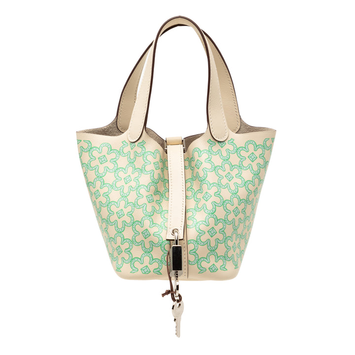 Hermès Lucky Daisy Picotin Lock 14 Micro Cuir Swift