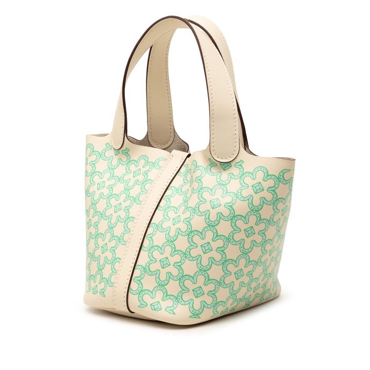 Hermès Lucky Daisy Picotin Lock 14 Micro Cuir Swift