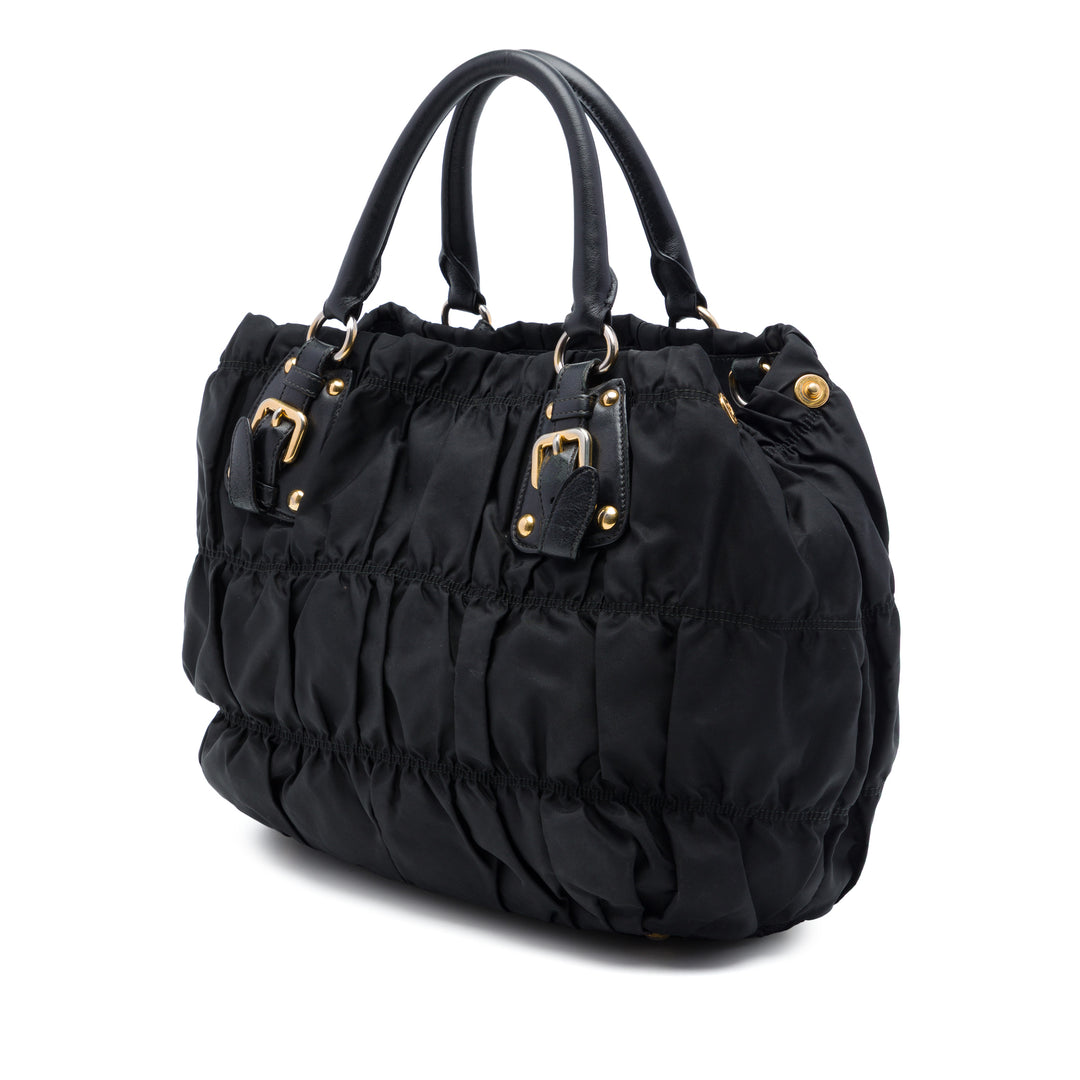 Prada Sac à main Gaufre Tessuto Noir – vue 2 – GABY PARIS