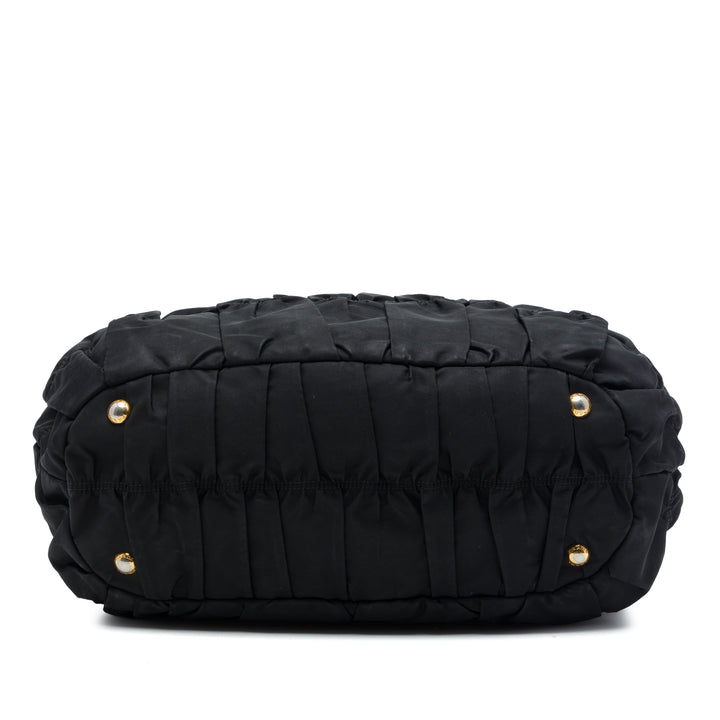 Prada Sac à main Gaufre Tessuto Noir – vue 3 – GABY PARIS