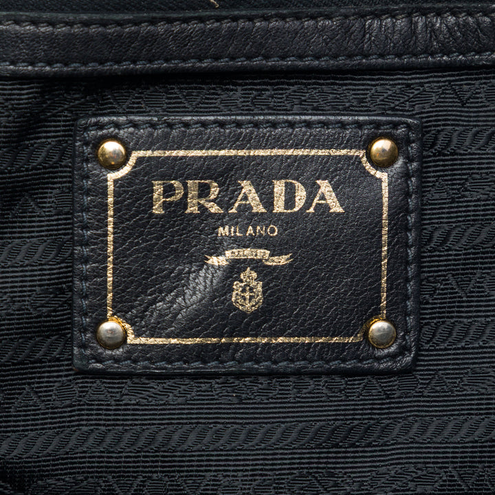 Prada Sac à main Gaufre Tessuto Noir – vue 5 – GABY PARIS