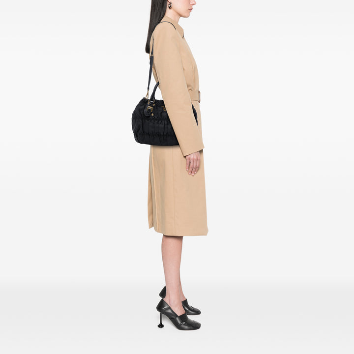 Prada Sac à main Gaufre Tessuto Noir – vue 7 – GABY PARIS