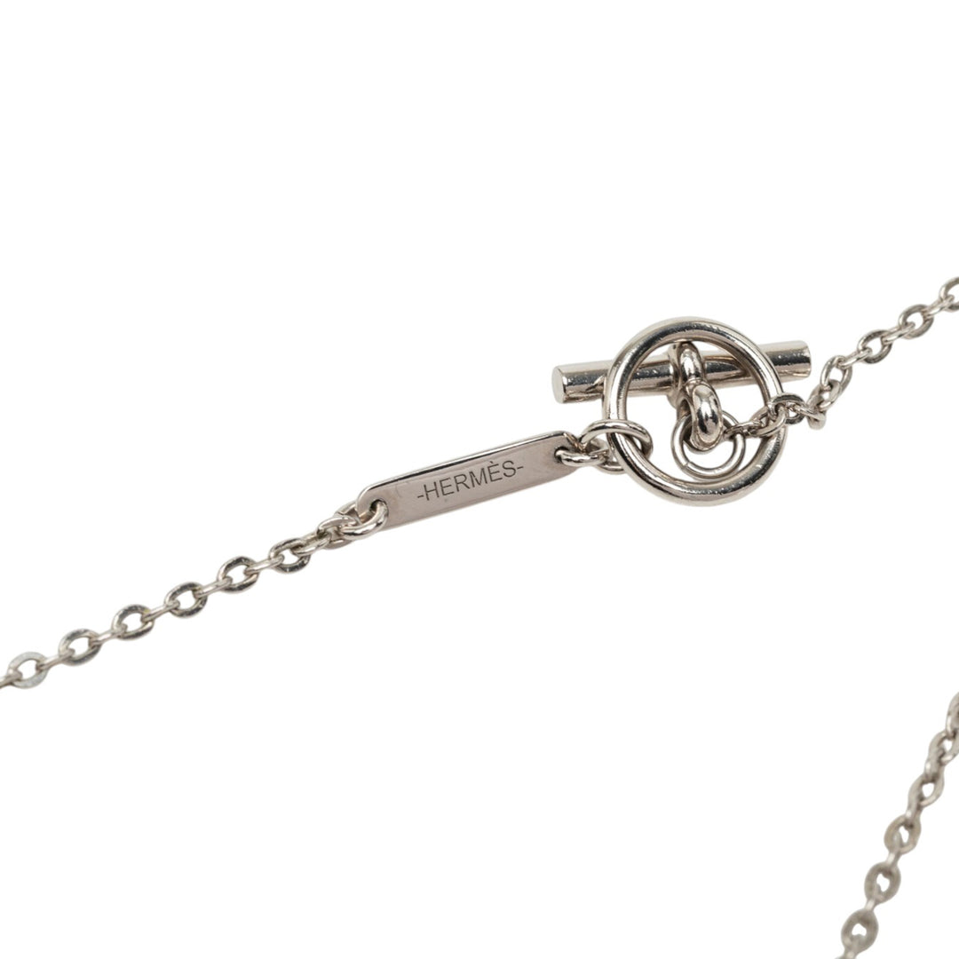 Hermès Palladium plaqué Cordage Rope Pendant Collier