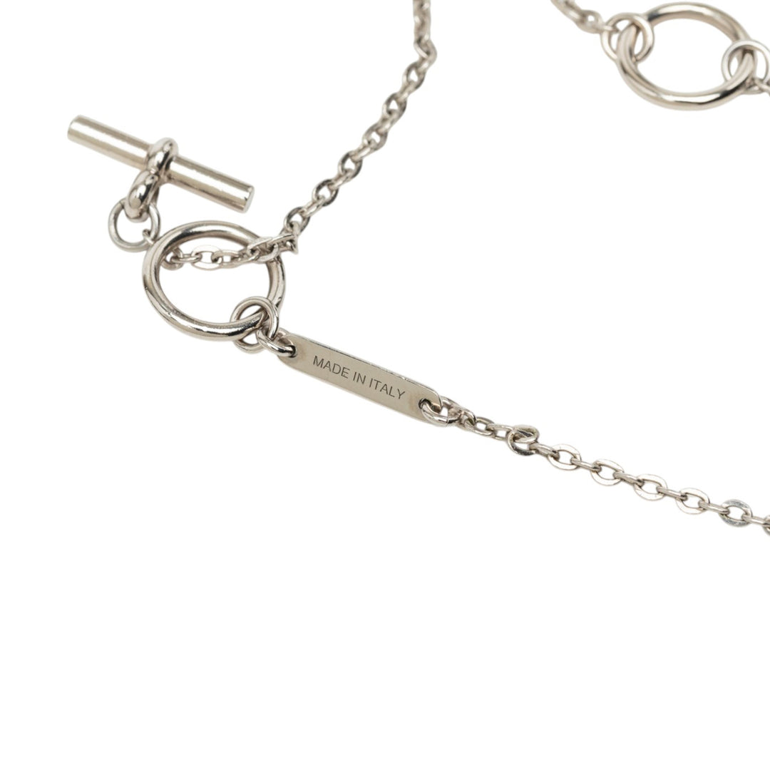 Hermès Palladium plaqué Cordage Rope Pendant Collier