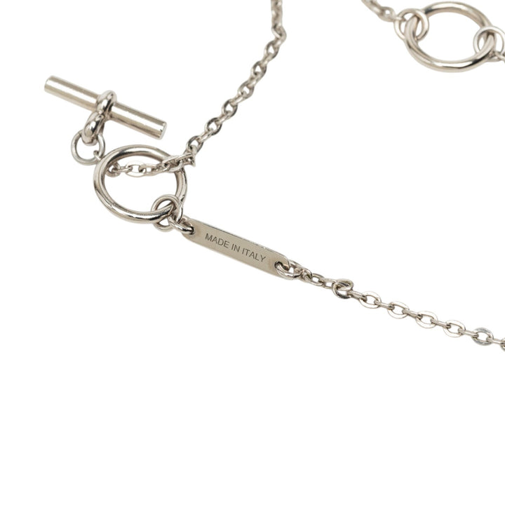 Hermès Palladium plaqué Cordage Rope Pendant Collier