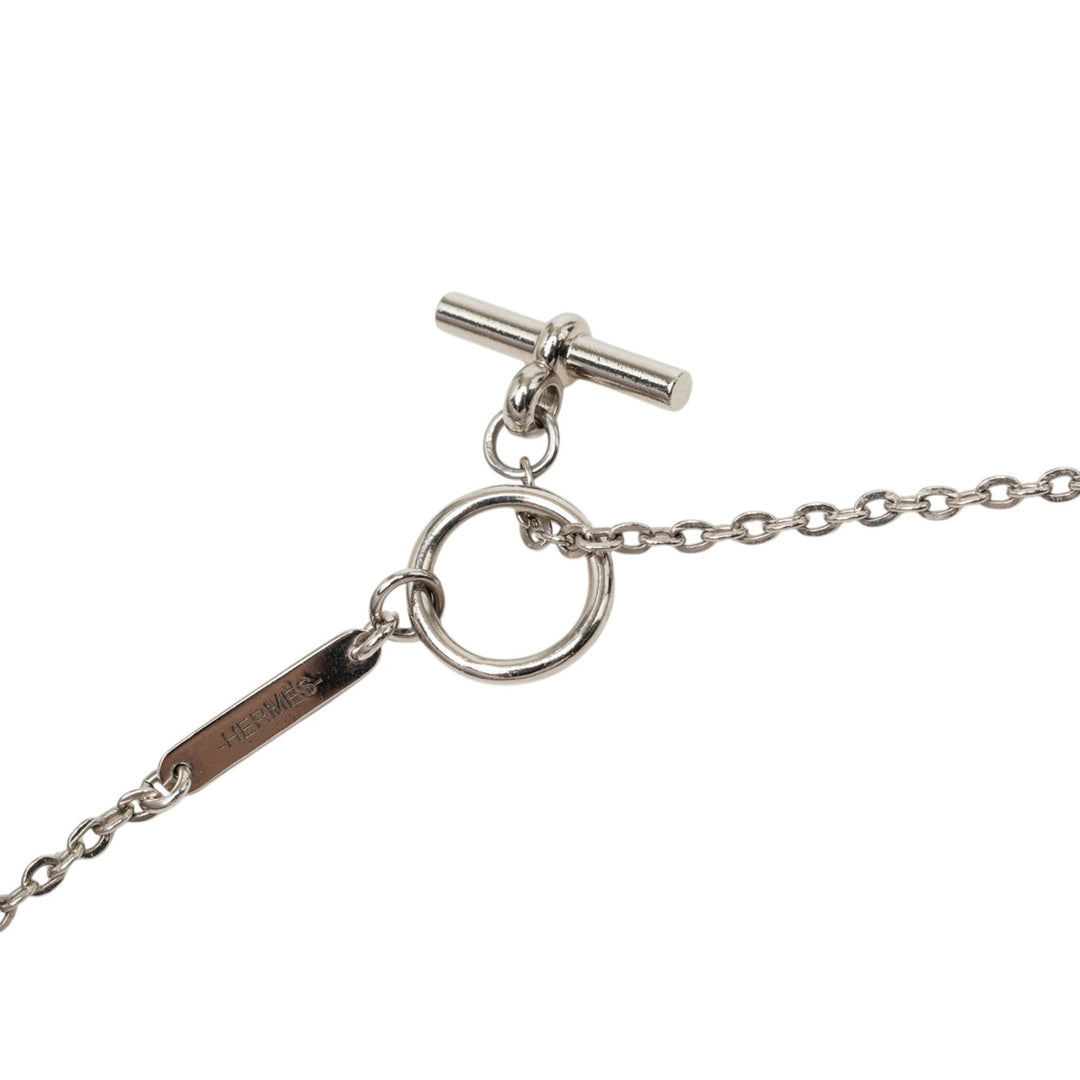 Hermès Palladium plaqué Cordage Rope Pendant Collier