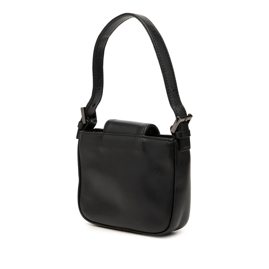 Givenchy Texturé Logo Sac Mini Cuir de veau Noir – vue 2 – GABY PARIS
