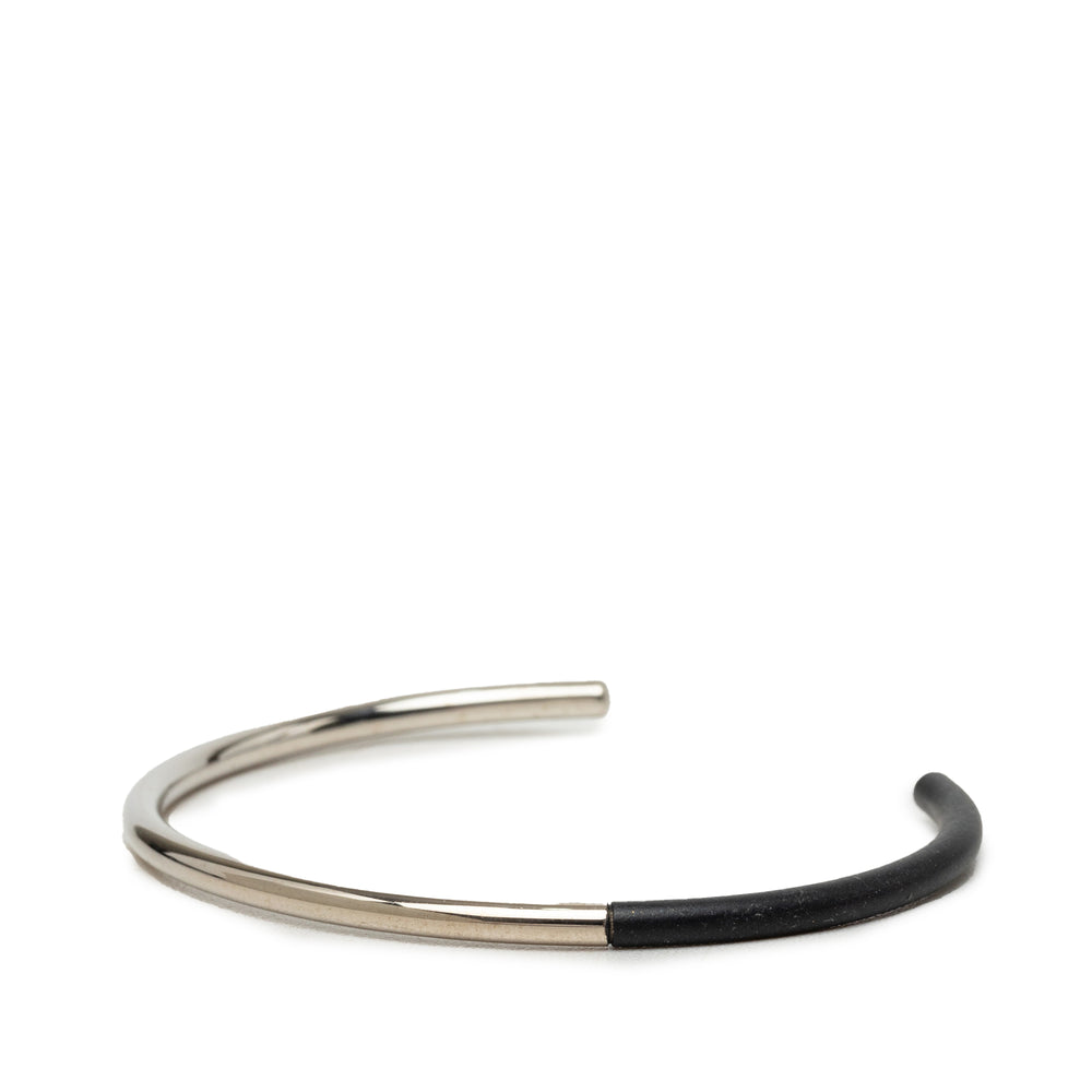 Dior Palladium plaqué et Cuff Bracelet Noir – vue 2 – GABY PARIS