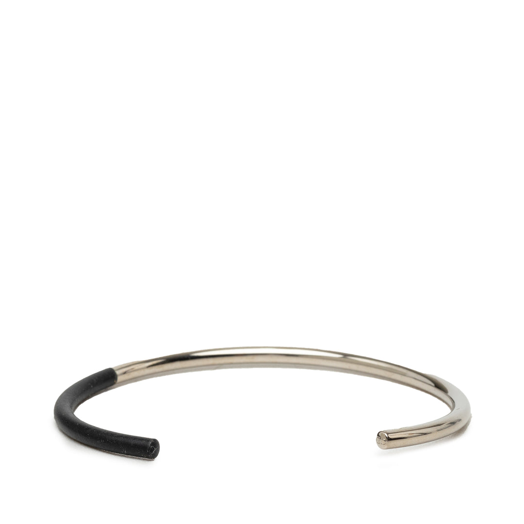 Dior Palladium plaqué et Cuff Bracelet Noir – vue 3 – GABY PARIS