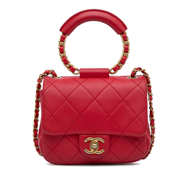 Mini In the Loop Flap Bag Red - Gaby Paris