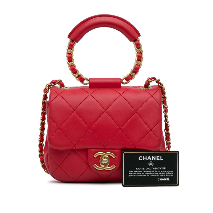 Mini In the Loop Flap Bag Red - Gaby Paris