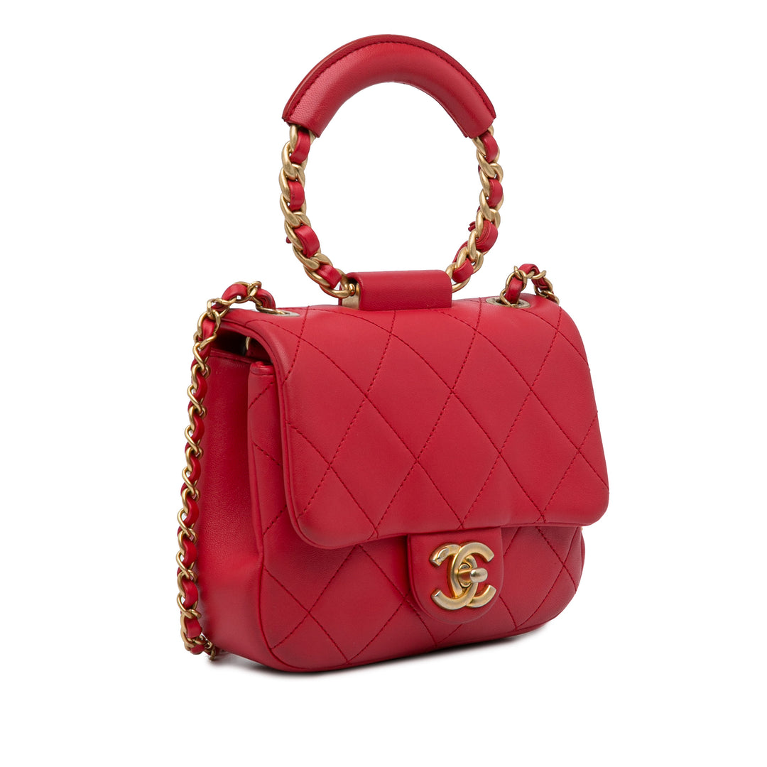 Mini In the Loop Flap Bag Red - Gaby Paris