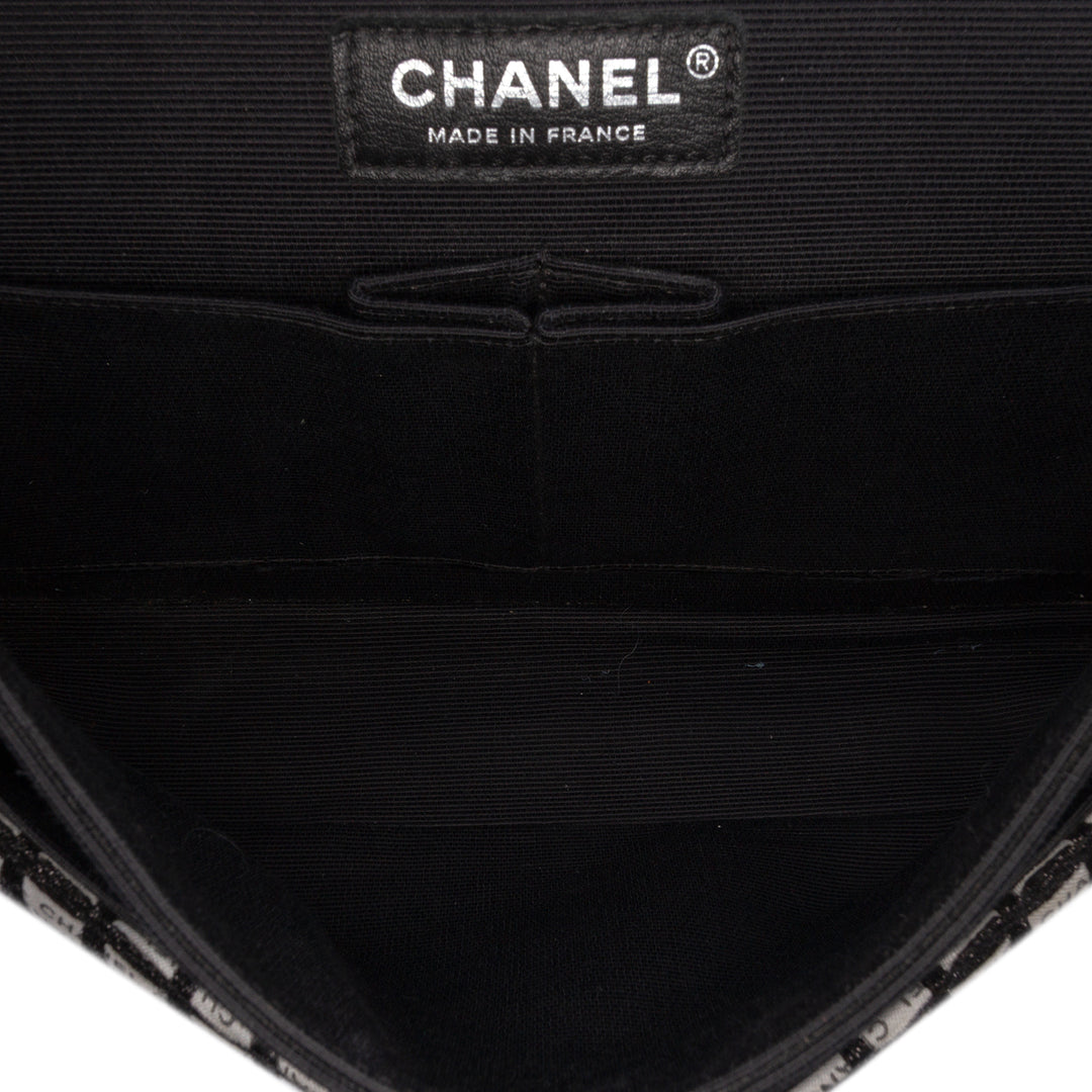 Chanel Medium Classic Tweed et Ribbon Logo Double rabat