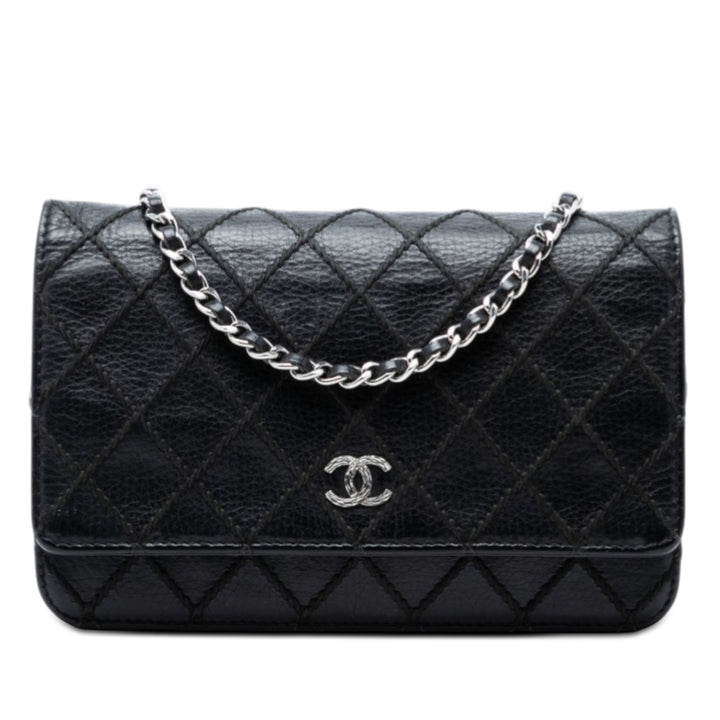 Chanel CC Cuir d’agneau Wild Stitch Wallet on Chain