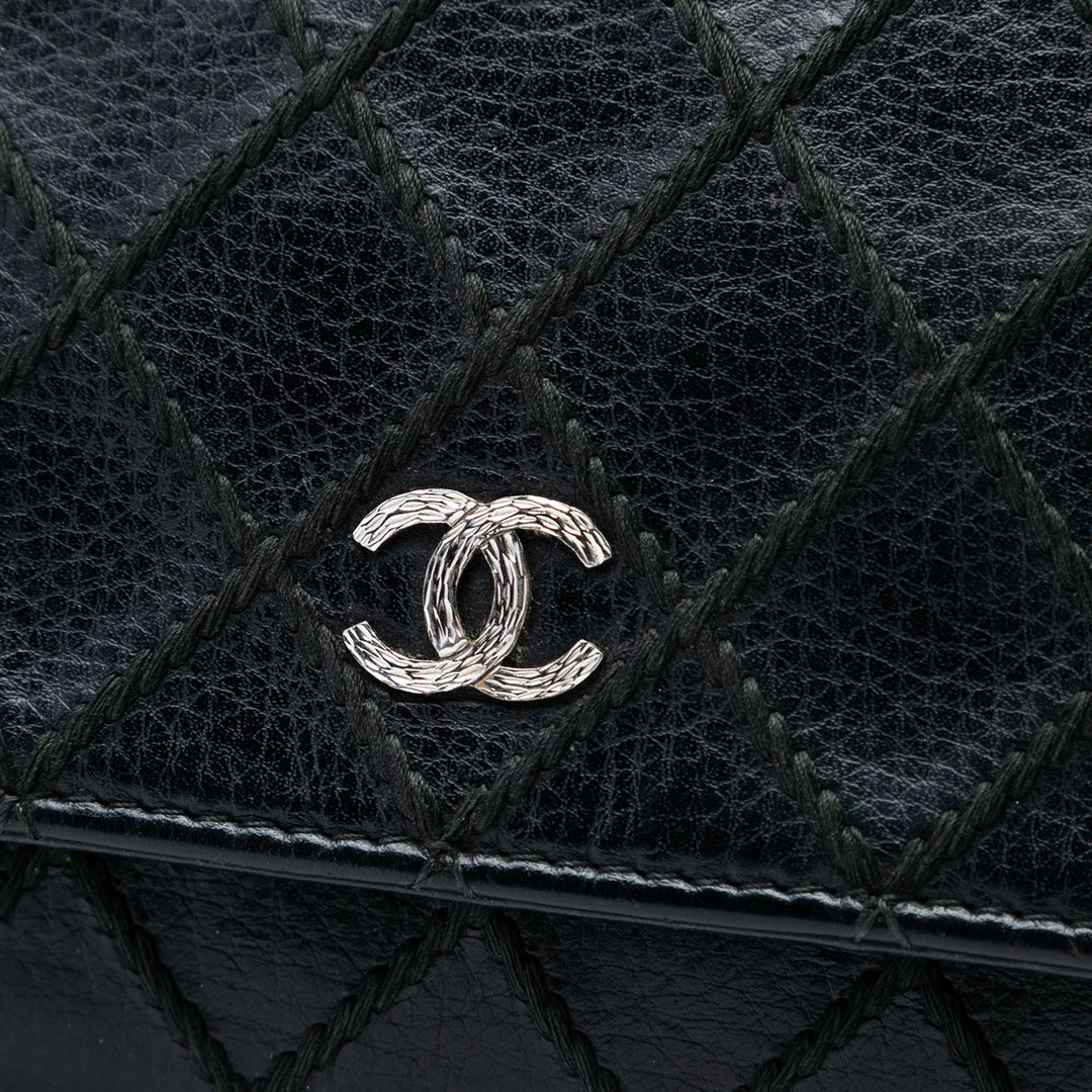 Chanel CC Cuir d’agneau Wild Stitch Wallet on Chain